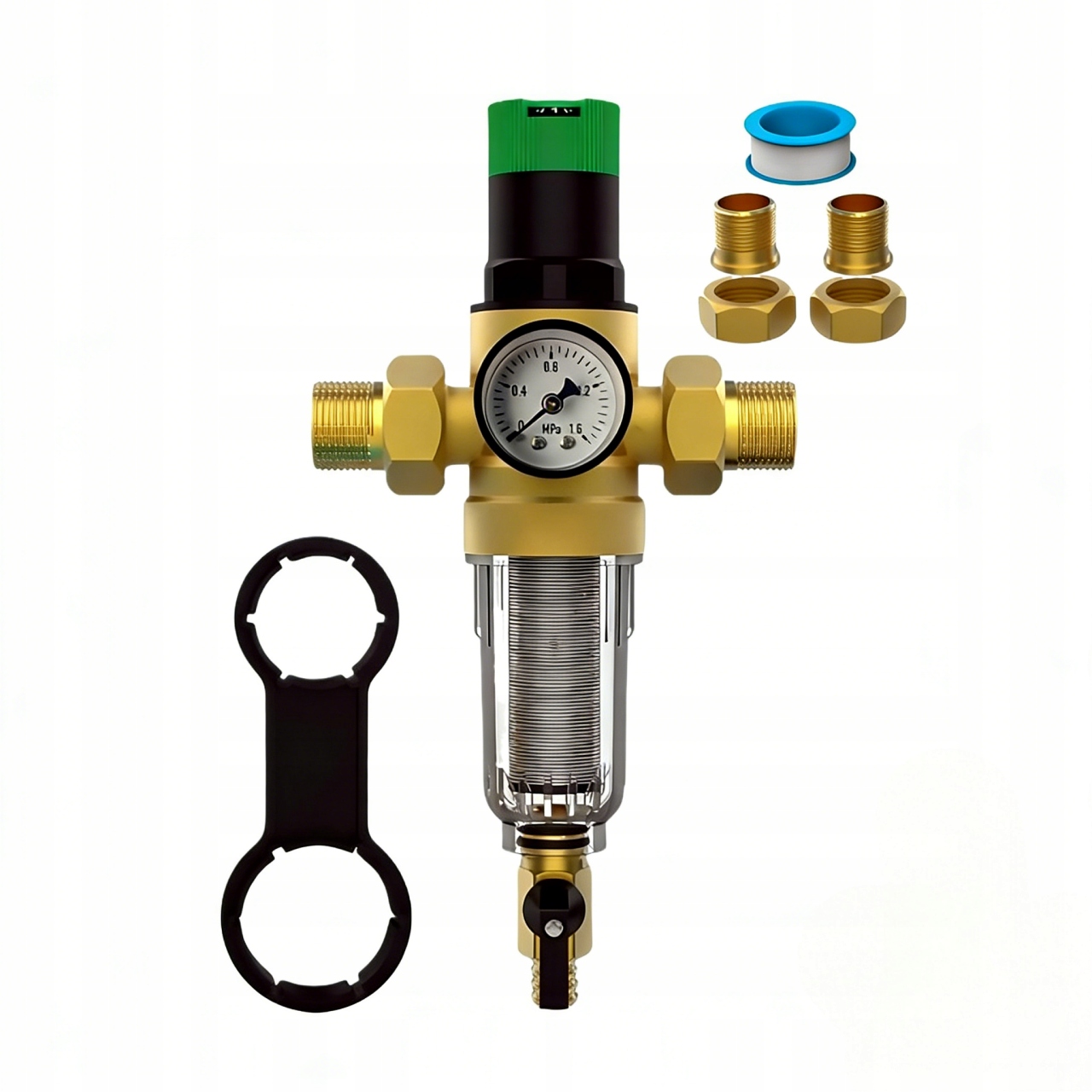 X-home Reduktor Tlaku Vody 3/4" Samočistící Filtr Ocel