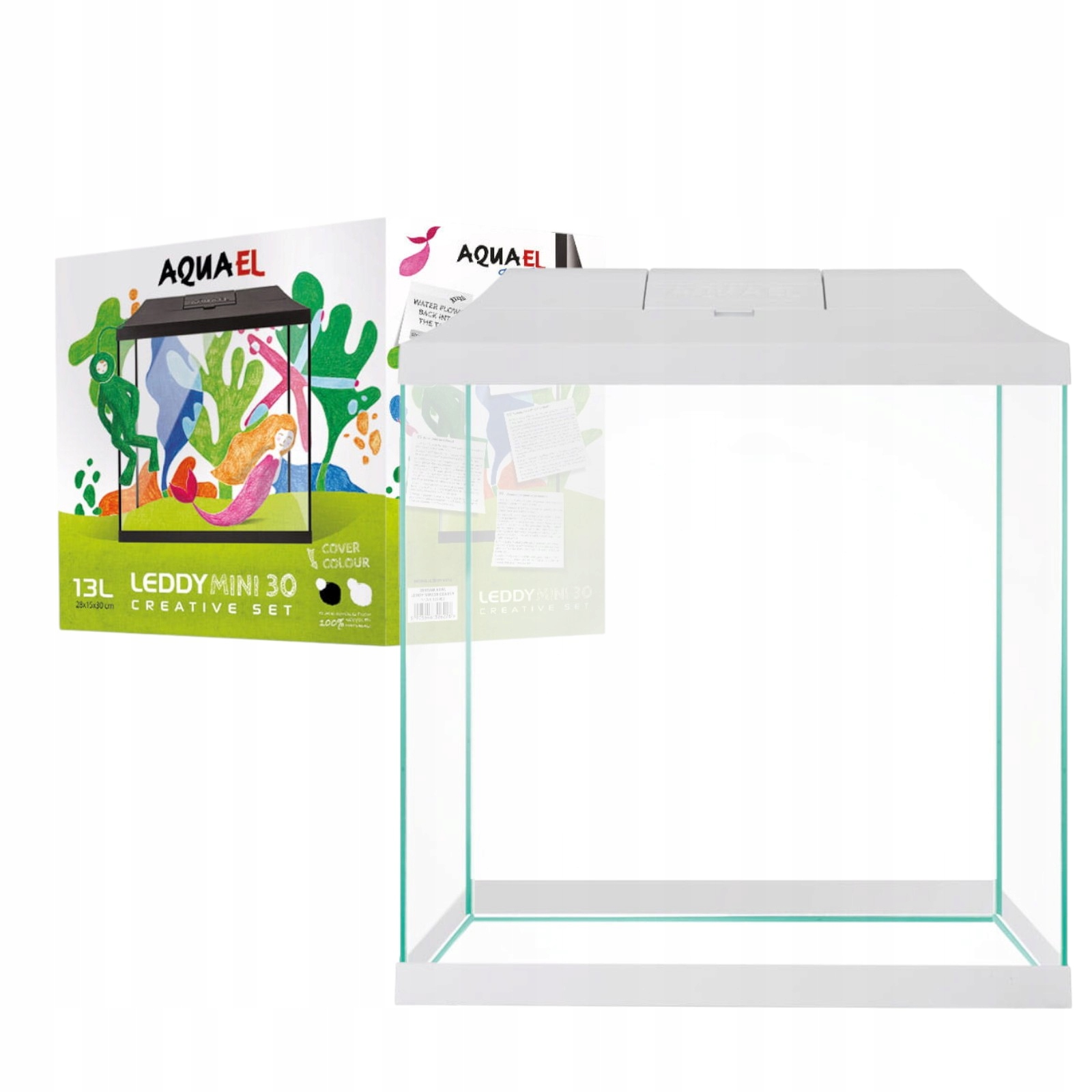 Aquael Leddy Mini Creative Set 30 White – zestaw akwariowy 12,6 l