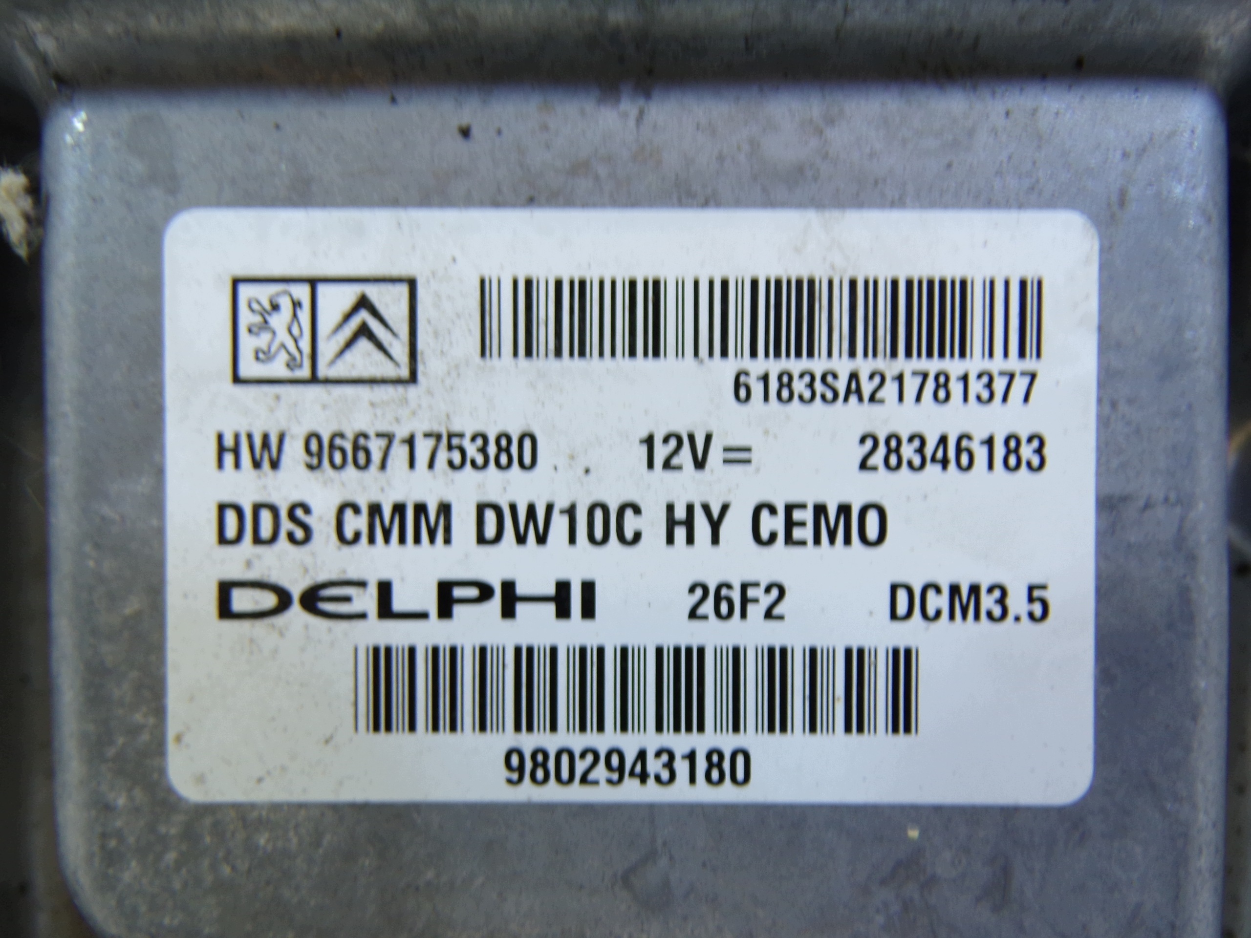 computer Centralina Motore PEUGEOT 3008 1 e 2.0 HDI HYBRYDA 9667175380