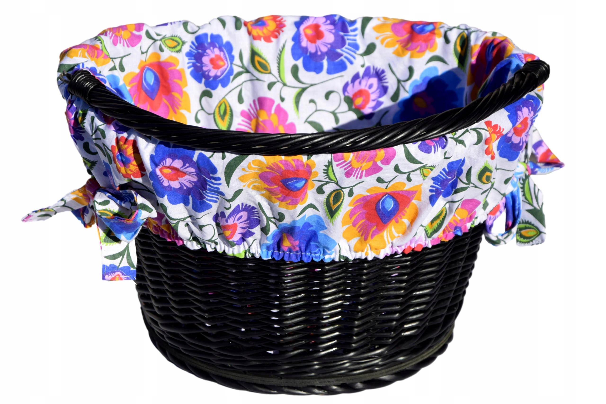 Koszyk wiklinowy na Click na rower Kosz rowerowy na Rower Czarny Pl