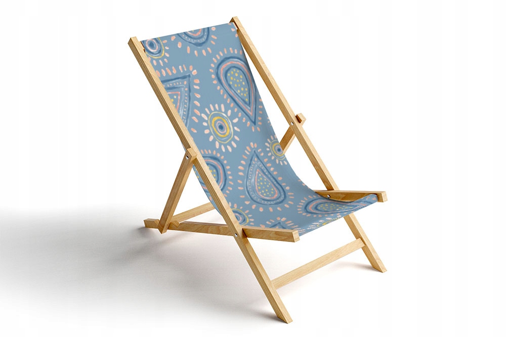 Dřevěné Lehátko jako dárek Šedomodrá paisley