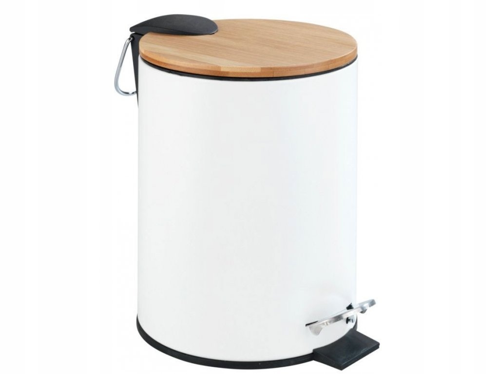 Koupelnový koš Tortona, Easy Close, 3L, matný bílý, Wenko