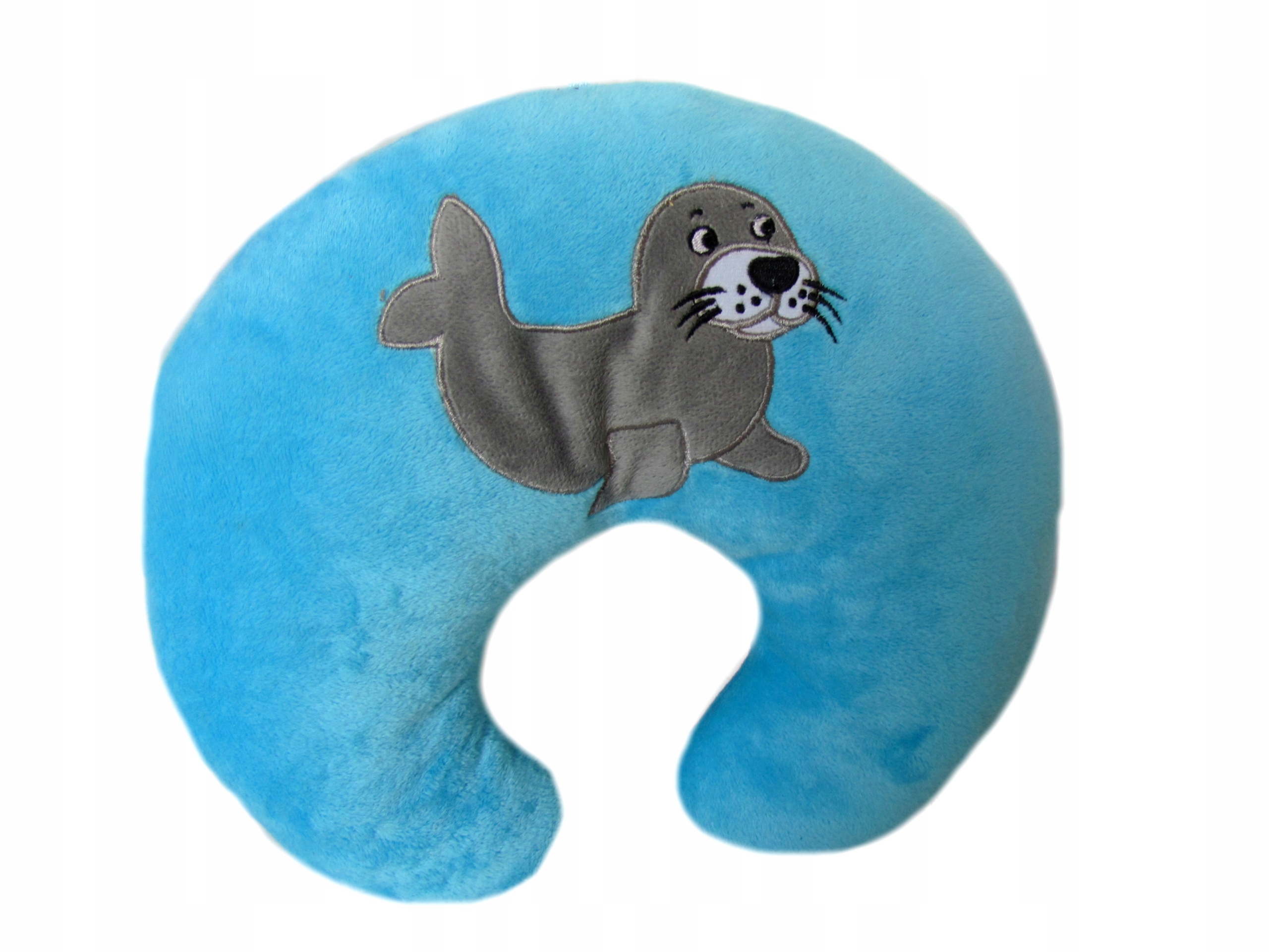 pluszowy ZAGŁÓWEK maskotka FOKA PODUSZKA podróżna ROGALIK