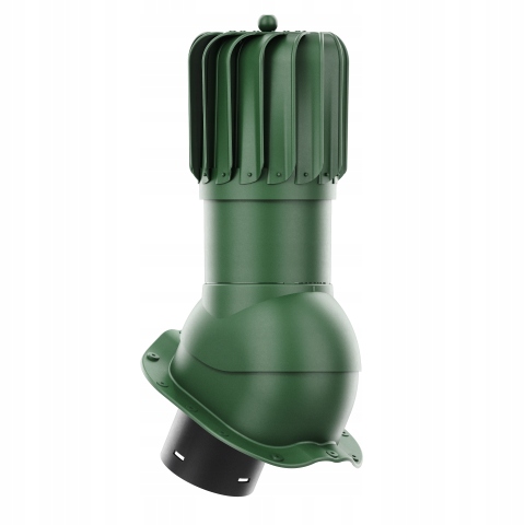 Rotačný krb Rotoline pre plechovú krytinu F fi 150 mm, podlhovastý, zelený