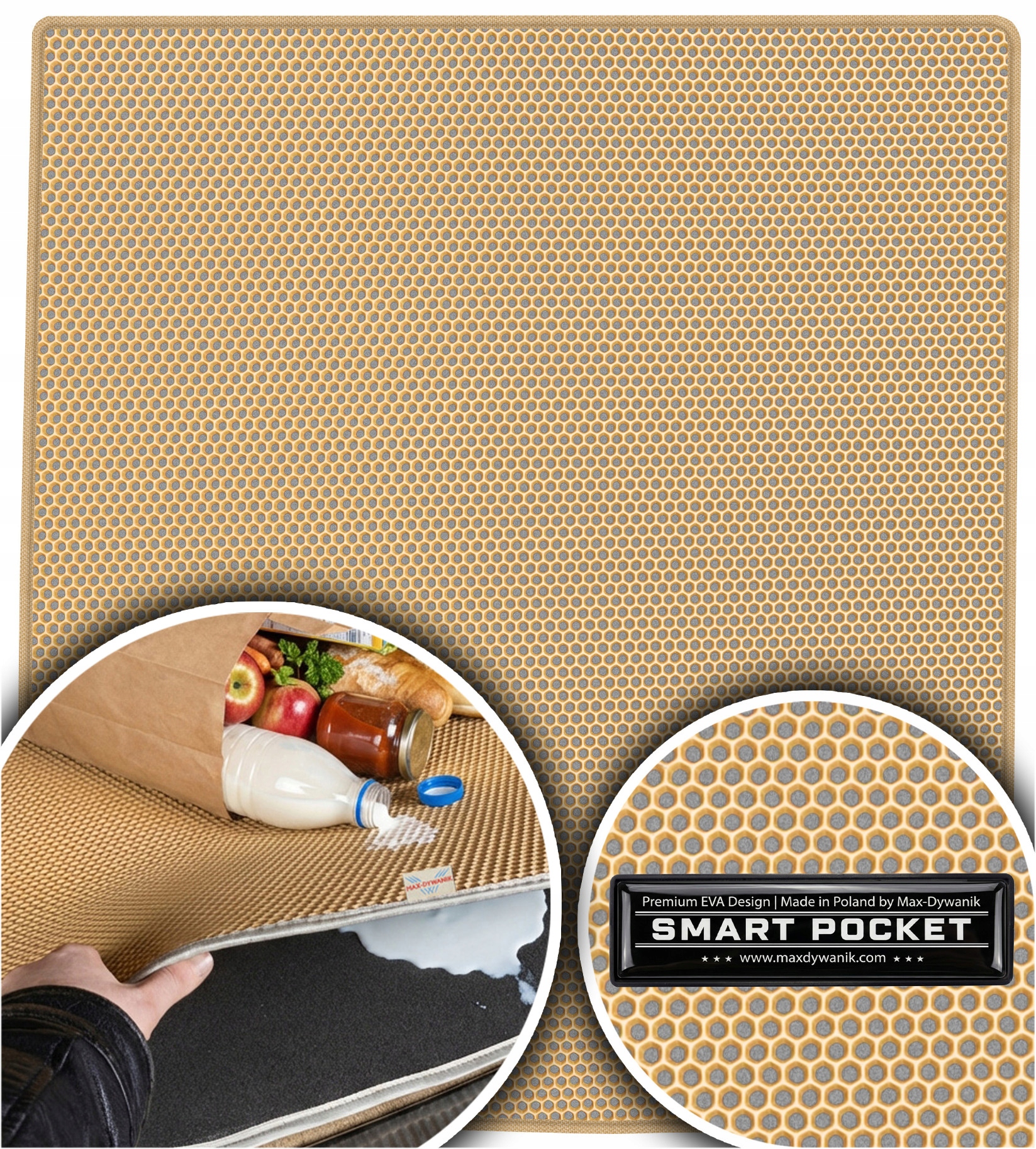 Vw Sharan II Minivan 5os 2010-2022 Vložka do kufru Eva Smart Pocket Béžová