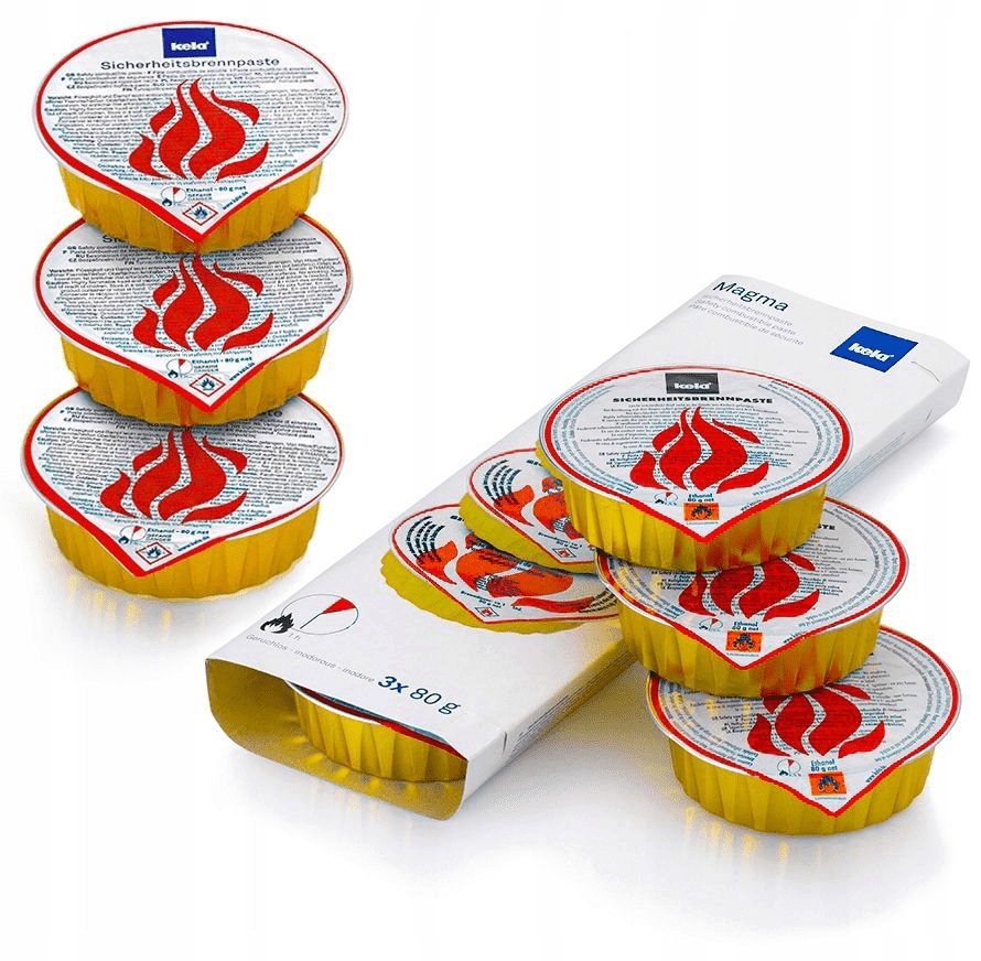 

Żel Paliwo Fondue Pasta Podgrzewaczy 3x 80g Kela
