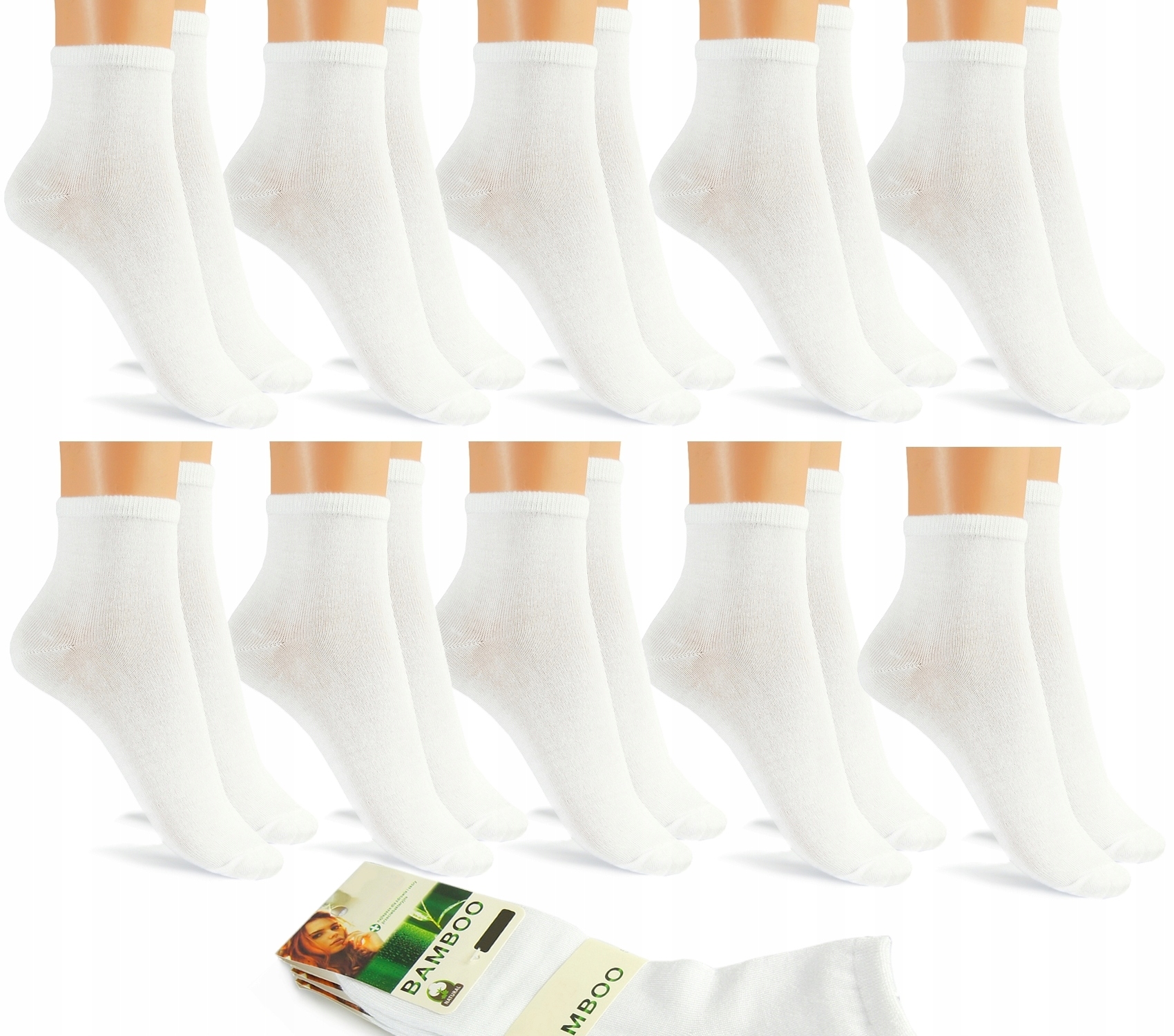 

10x Stopki Skarpety Bambusowe Damskie 35-38 SK213