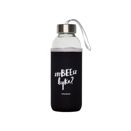 

Butelka szklana Zrobeesz łyka w czarnym etui 450ml