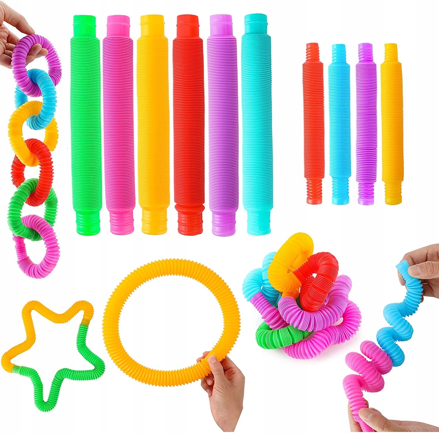 

20 x Rury Rurki Sensoryczne Kreatywne Pop Tube
