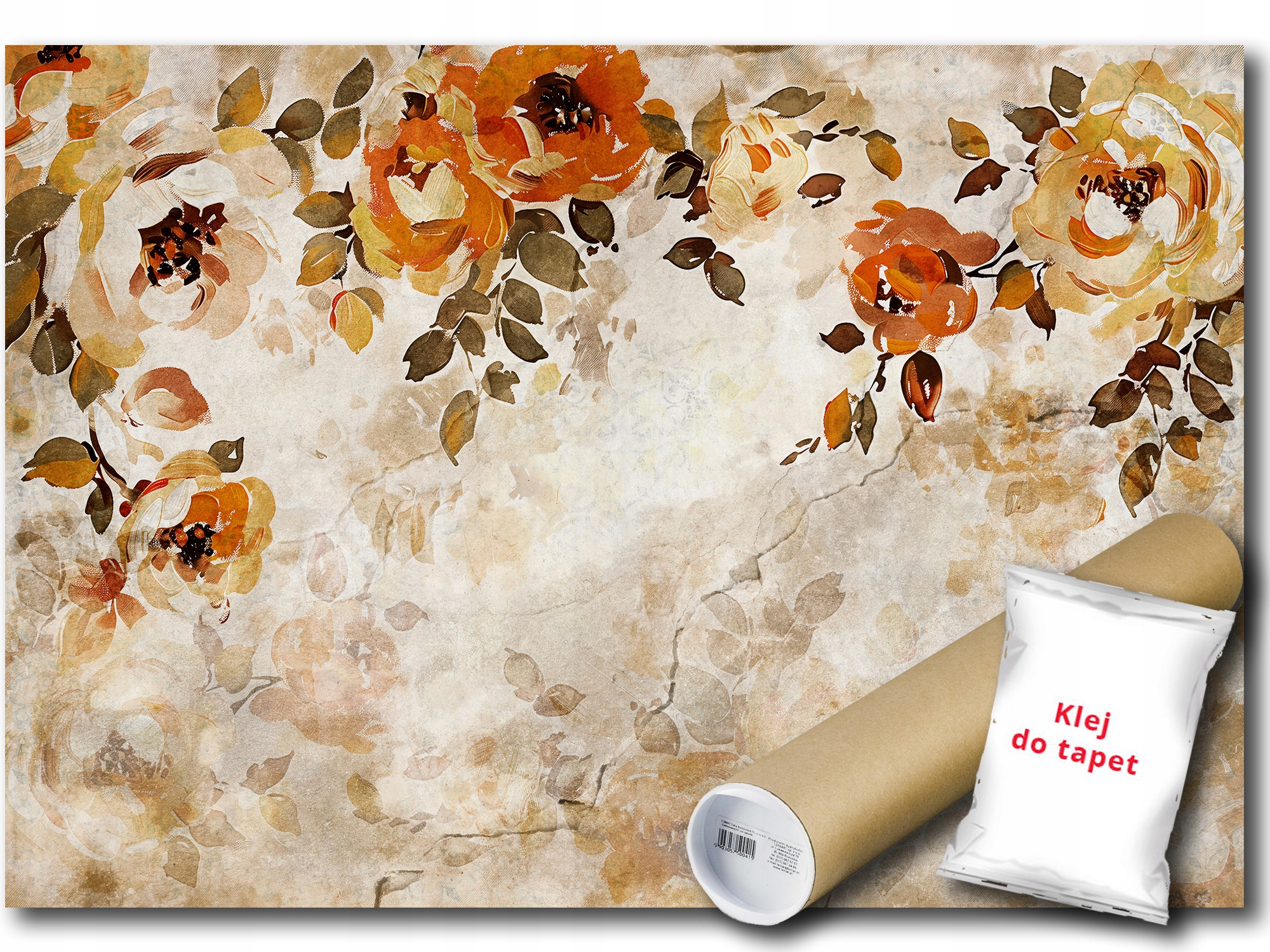 Fototapeta Vinylová Oranžové Kvety Stena Štruktúra 254x184