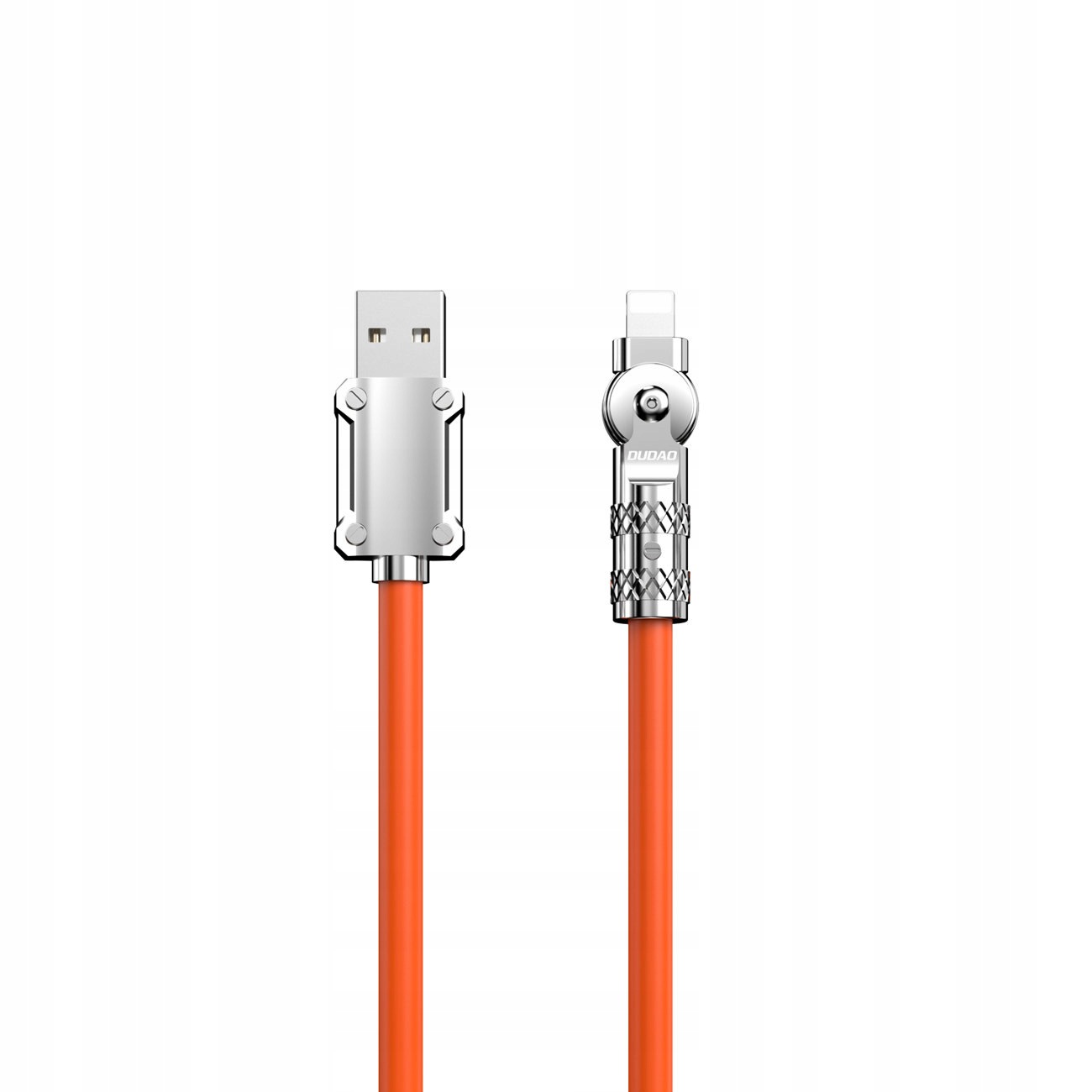 Mocny kabel kątowy do iPhone Usb-a Lightning 30W 1m rotacja 180 pomarańcz