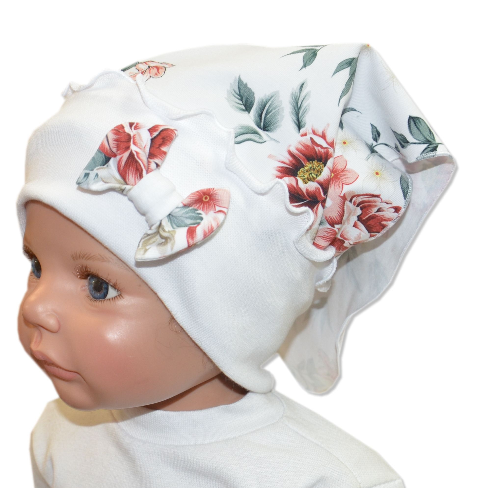 

chustka na opasce 46-52cm 10m-6 lat biała mery
