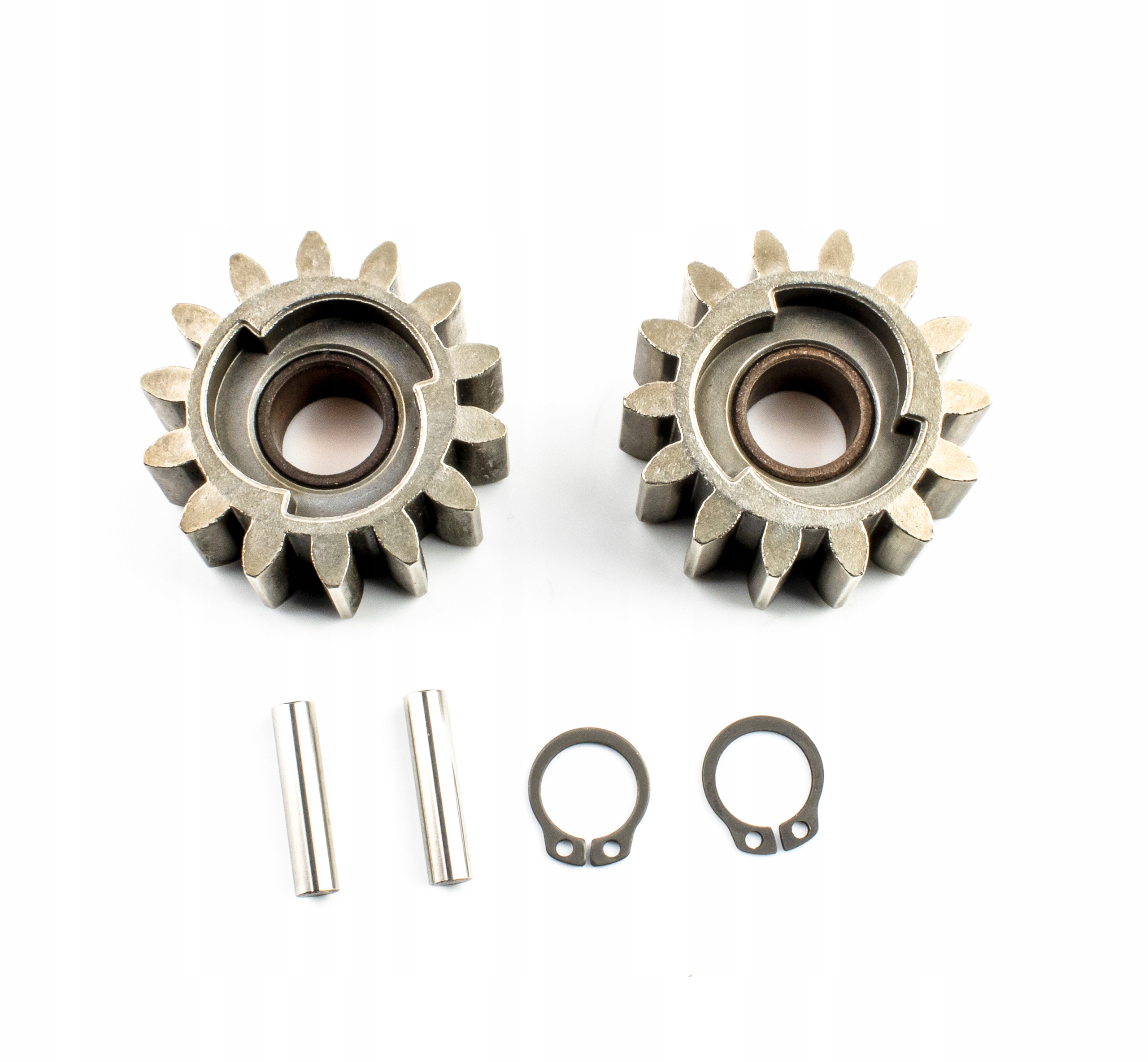 ZESTAW ZĘBATEK NAPĘDU (L+P 14 zębów 2 kliny+2 segera) KOSIAREK NAC HORTMASZ