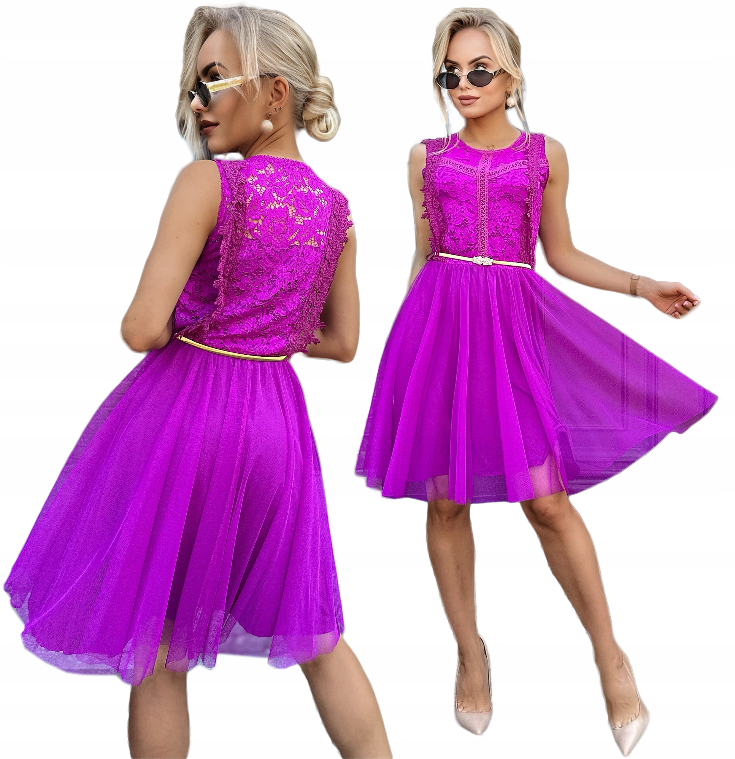 Elegantní Šaty Dámská šifonová krajka svatební hostina Ariella