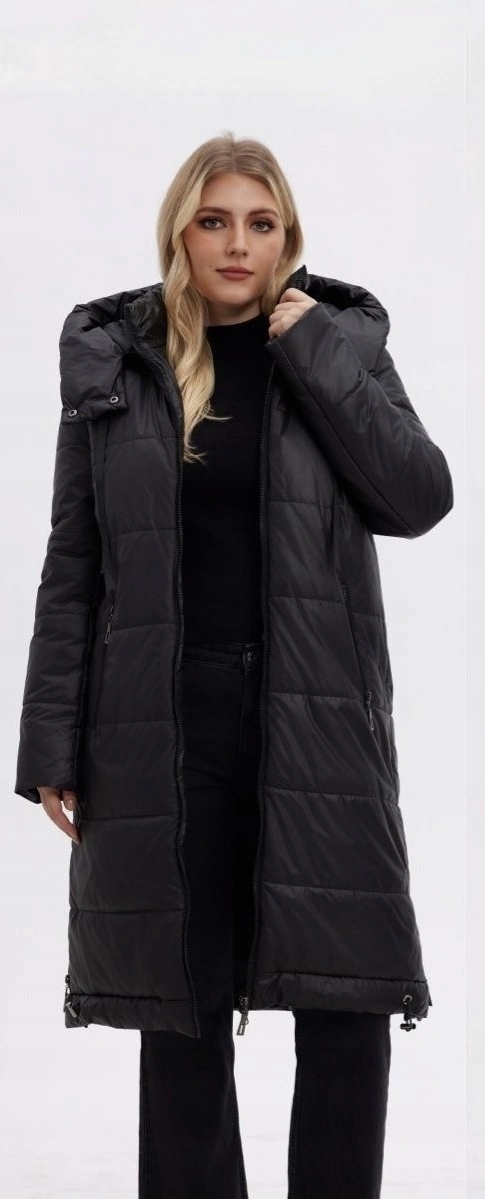 Dlouhá Bunda B8510 Černá 46