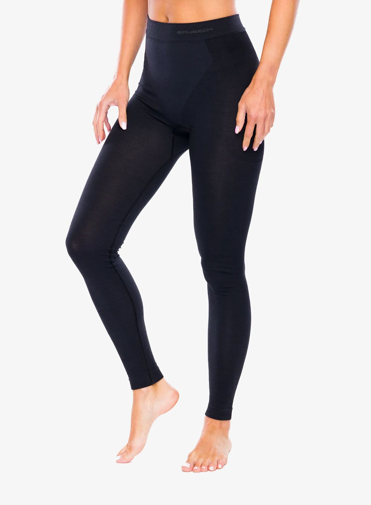 Dámské termoaktivní legíny Brubeck Comfort Wool černá, velikost M