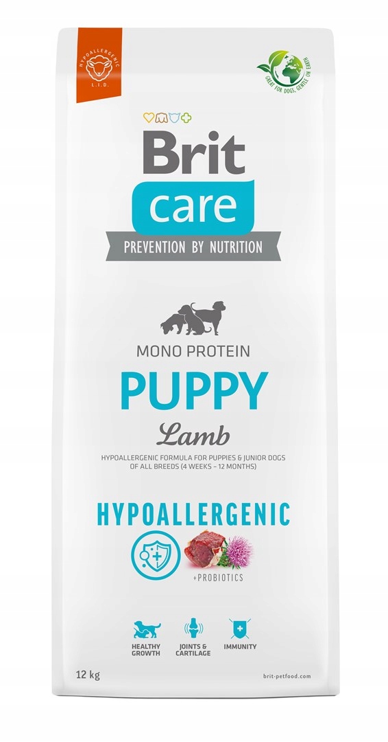 Levně Brit Care Hypoallergenic Puppy Lamb – suché krmivo pro štěňata – 12 kg
