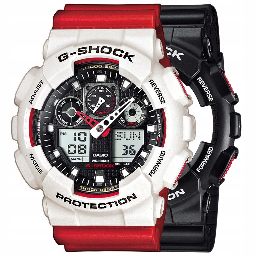 Sada G-shock GA-100-1A4ER Bílá Červená