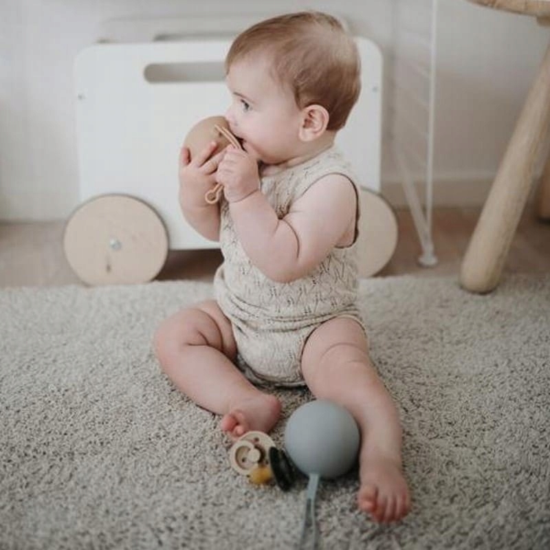 Mushie - Etui POKROWIEC na smoczek Kula SAGE ZIEL Marka Mushie