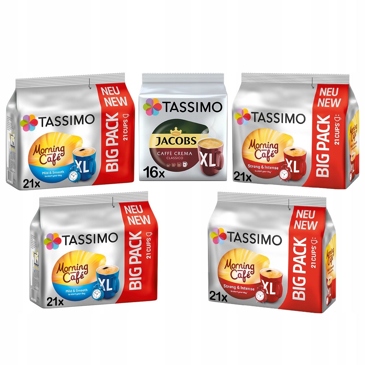 Kapsułki Tassimo Zestaw Morning Crema XL 100 kapsułek