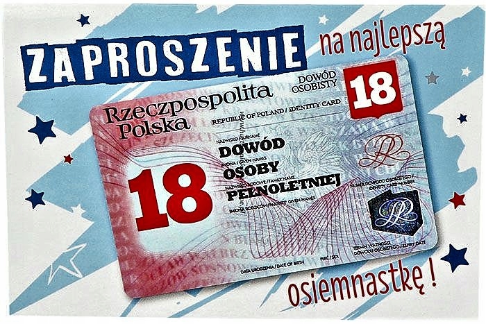 

Zaproszenie 18 Urodziny Najlepsza 18 10szt