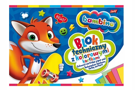 BLOK TECHNICZNY KOLOROWY BAMBINO FORMAT A4 Kod producenta 115167