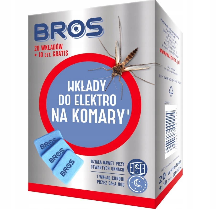 

Bros Elektro odstraszacz na komary wkłady 20szt