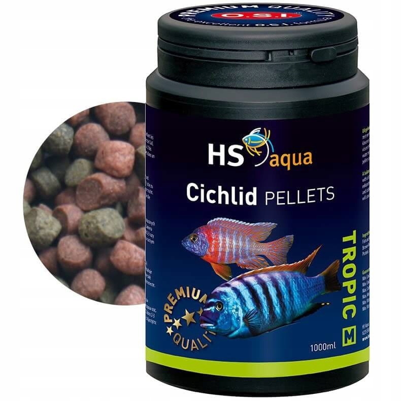 Levně Osi Hs Aqua Cichlid Pellets Velikost M 1000ML 400g Krmivo Pro Ryby O.s.i.