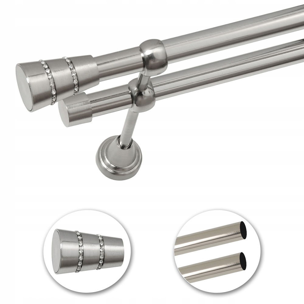 

Karnisz długi metalowy podwójny 320 cm Solid MID