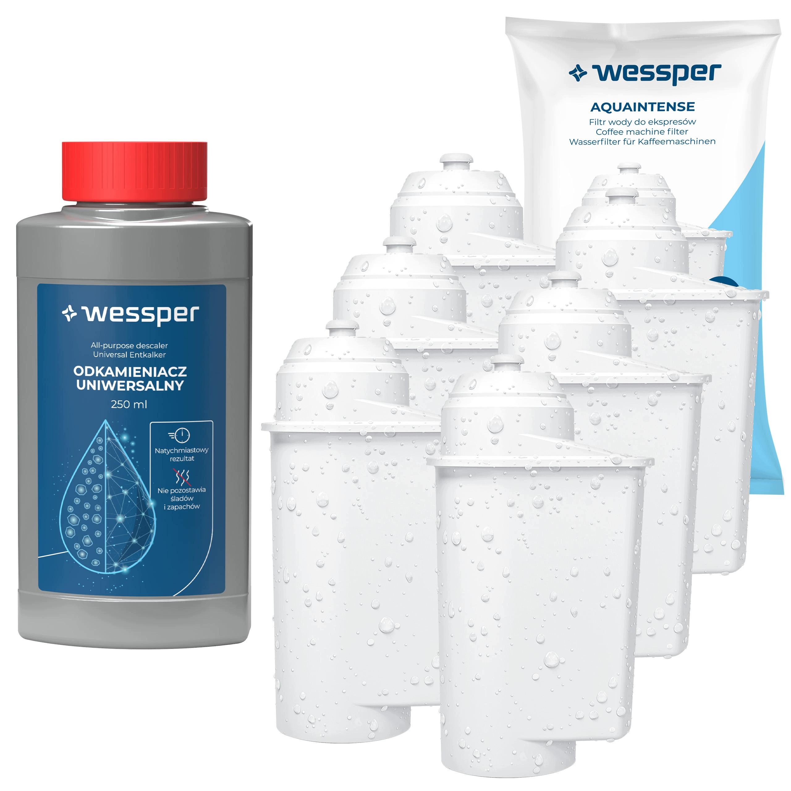 6 x Wessper vodní filtr do kávovaru Siemens náhradní odvápňovač 250 ml