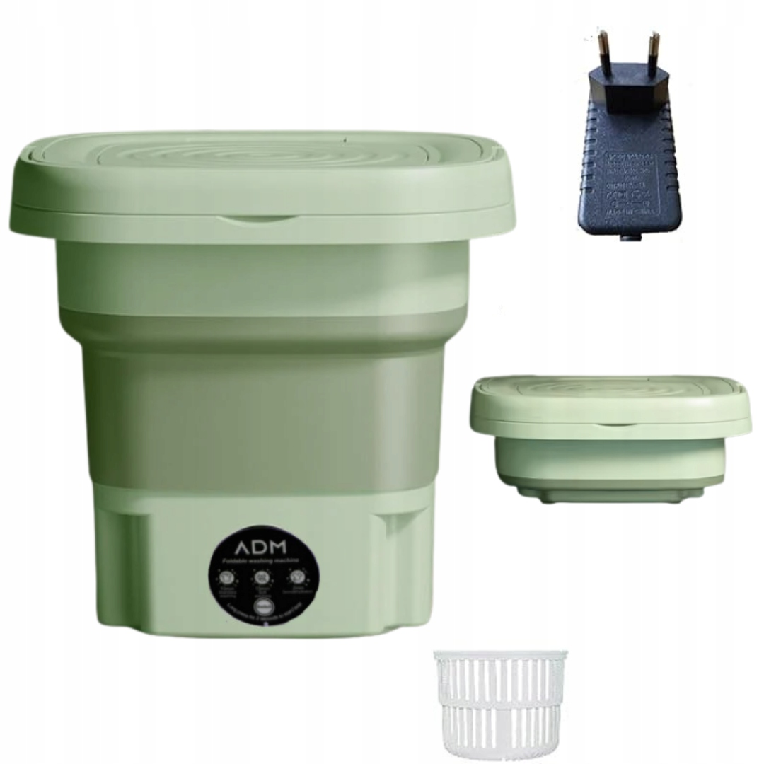Adm przenośna składana mini pralka turystyczna zielona