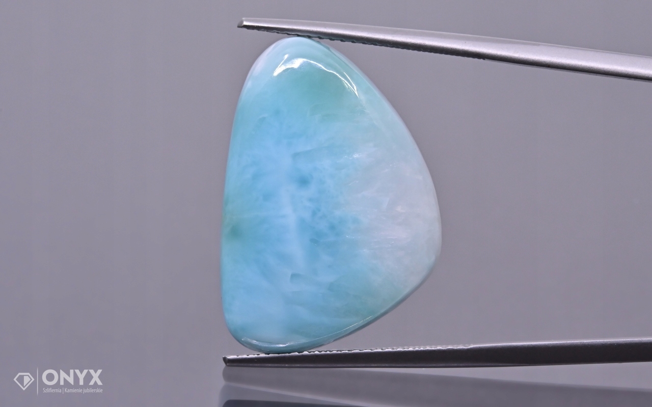 Larimar kabošon nepravidelný 25x19 mm