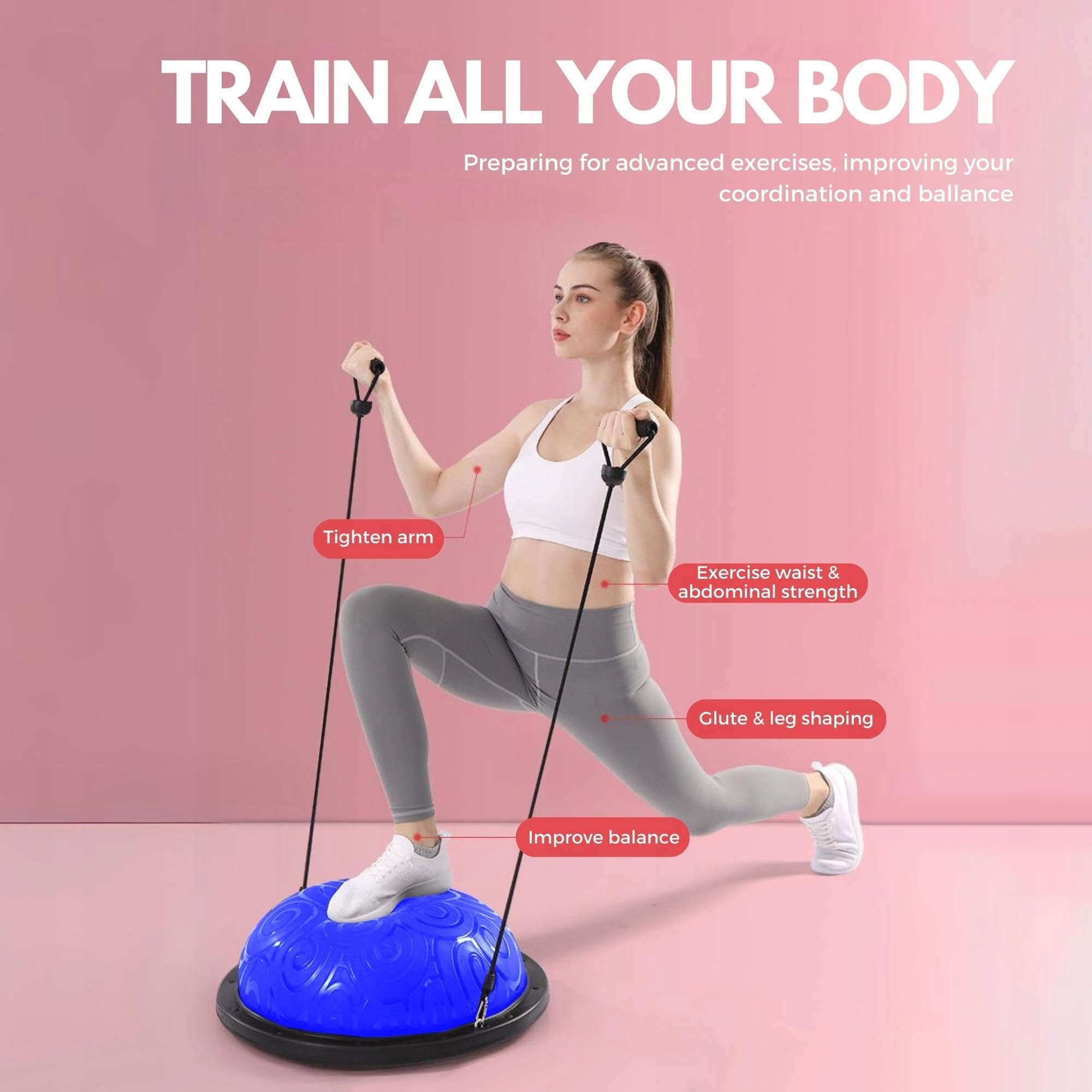 MAGIC SELECT Piłka Treningowa Antypoślizgowa Do Jogi Pilates Fitness Domowy — miniatura 4