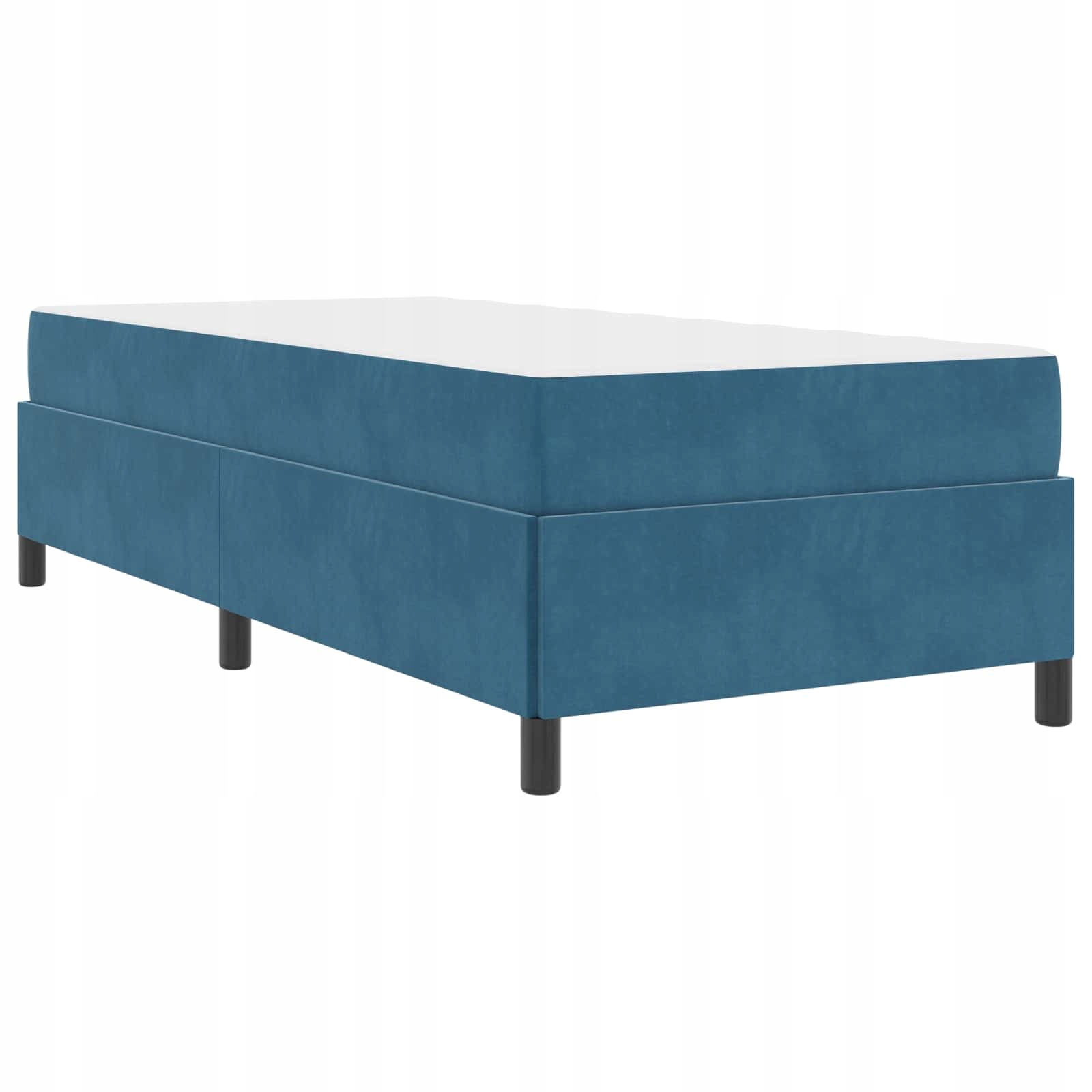 vidaXL Ramka łóżka z materacem Ciemnoniebieski 80 x 200 cm tkanina
