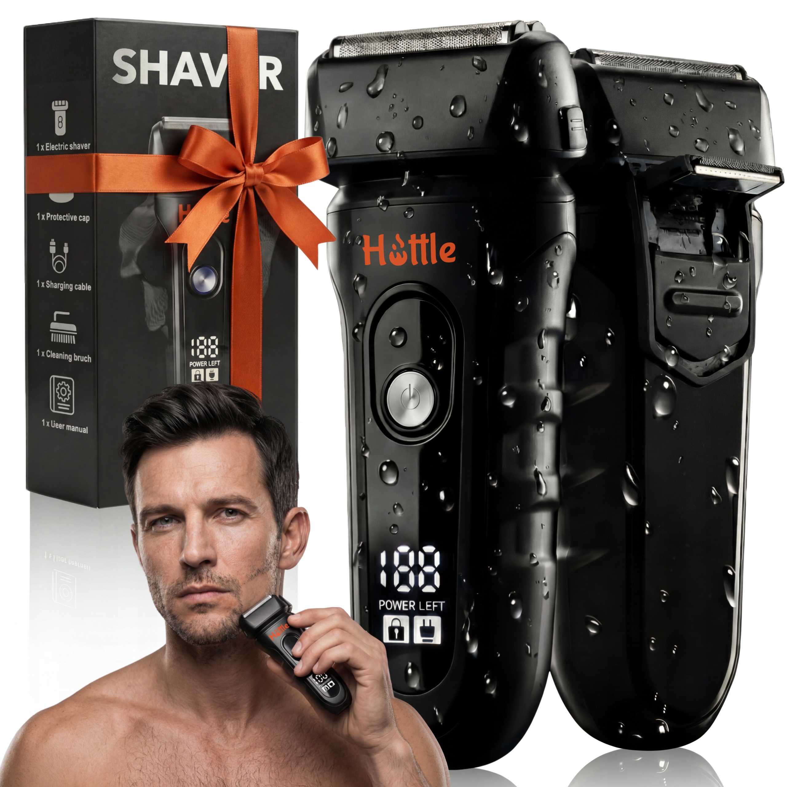 Hottle Golarka V2 – golarka elektryczna męska, trymer do golenia brody
