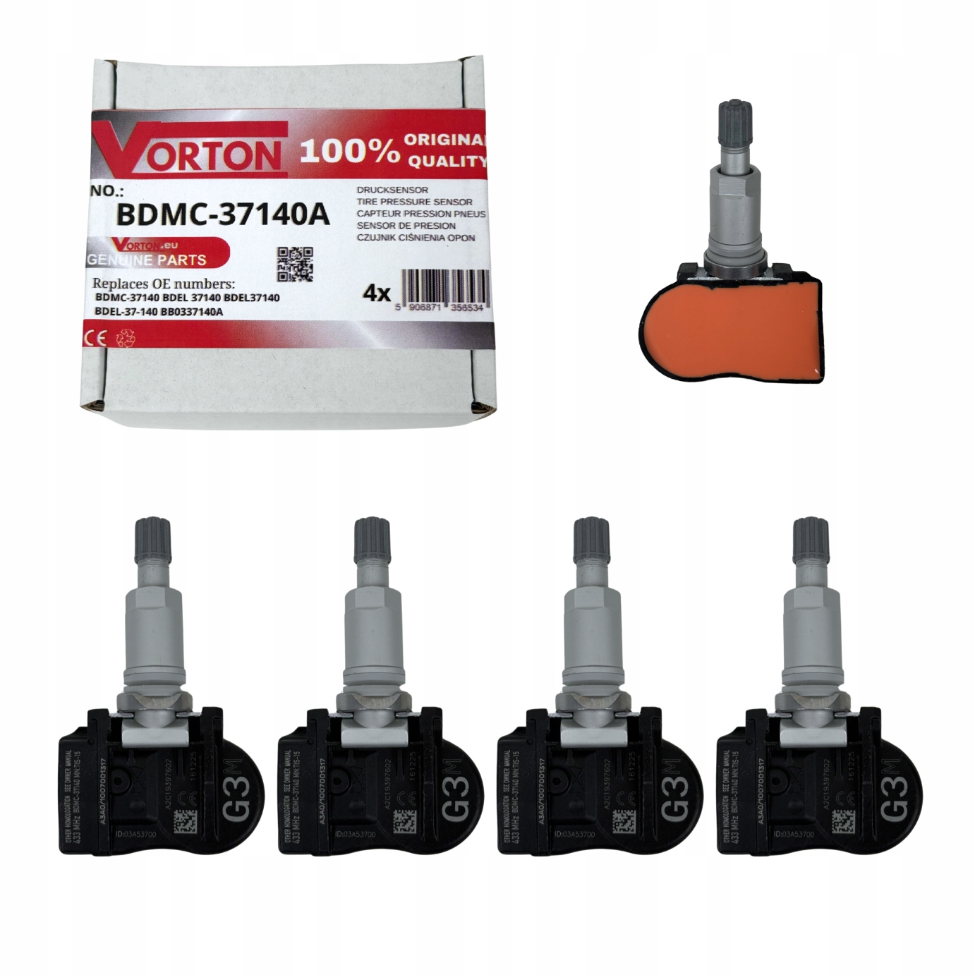 4x Senzor Tlaku Pneumatík Mazda 3 5 6 CX-5 CX-30 CX-60 MX-30 MX-5 CX-9