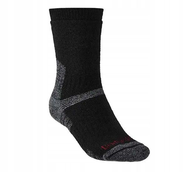 Ciepłe skarpety turystyczne Bridgedale Explorer Heavy Merino black 40-43