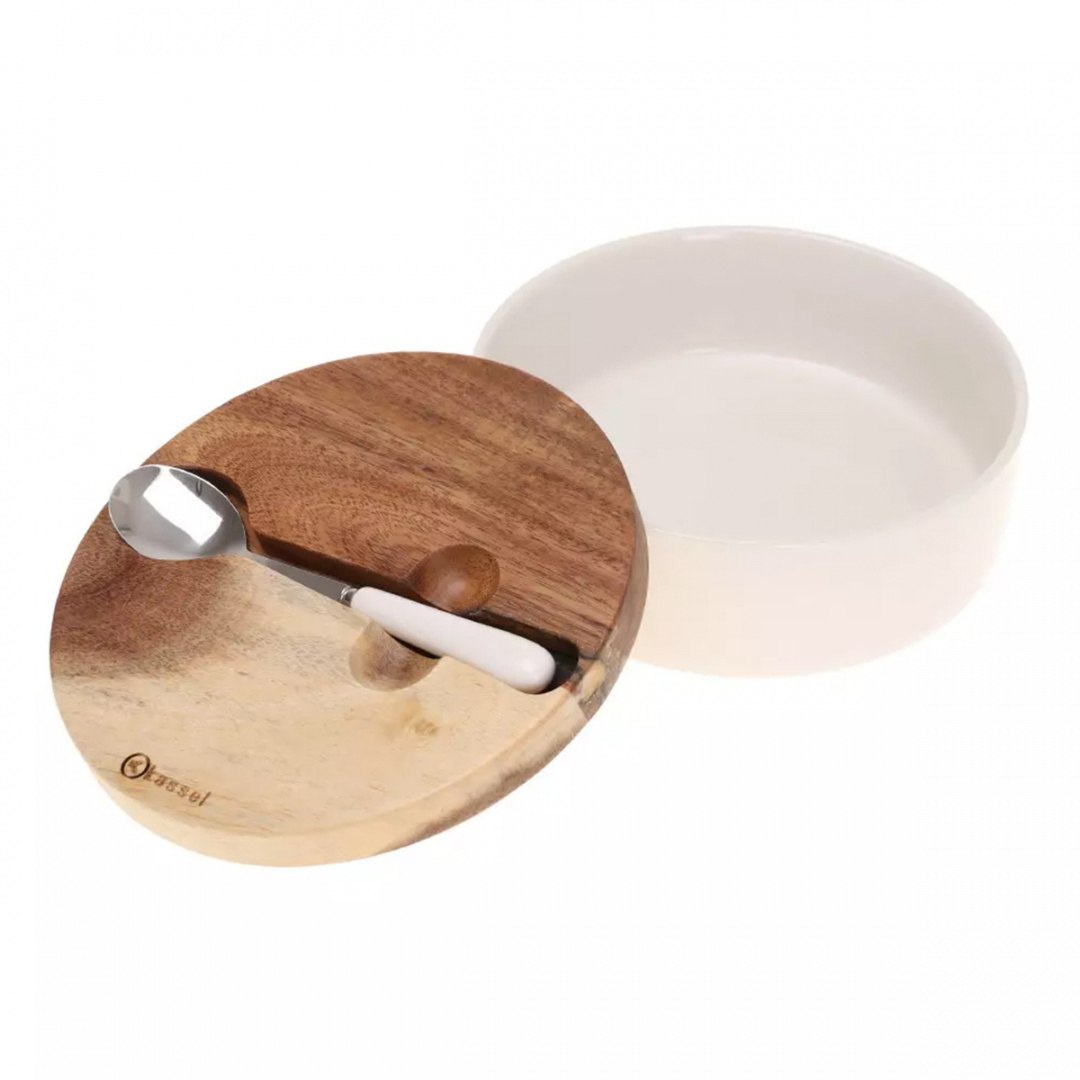 CUKIERNICA PORCELNOWA Z ŁYŻECZKĄ KASSEL 93557 Materiał wykonania porcelana