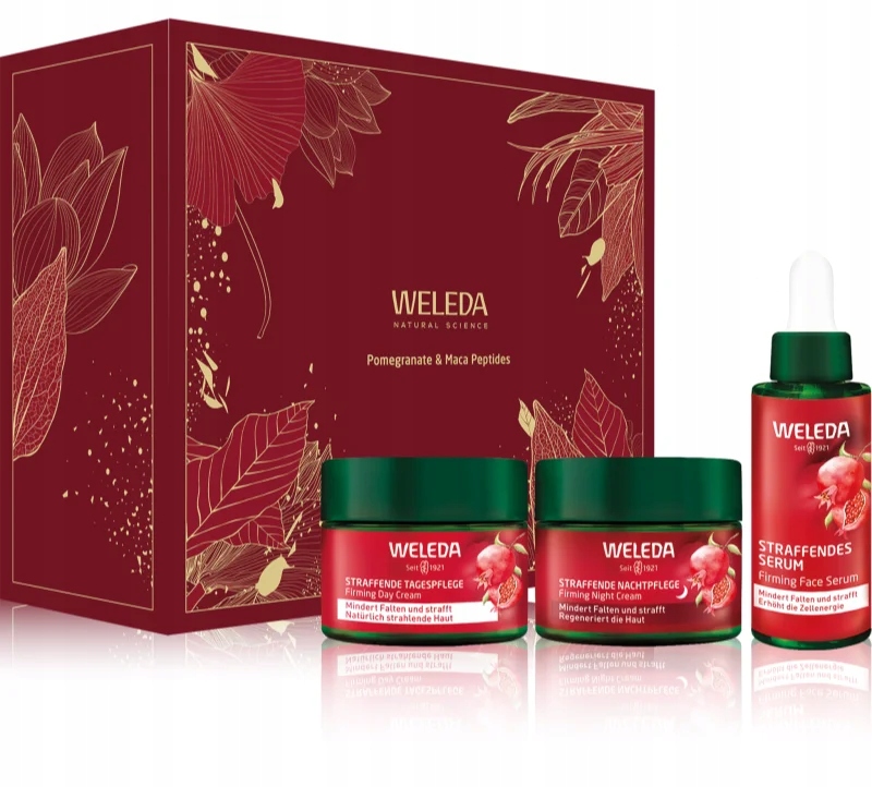 Dárková sada zpevňující péče Granátové jablko & Maca-peptidy 3ks v balení