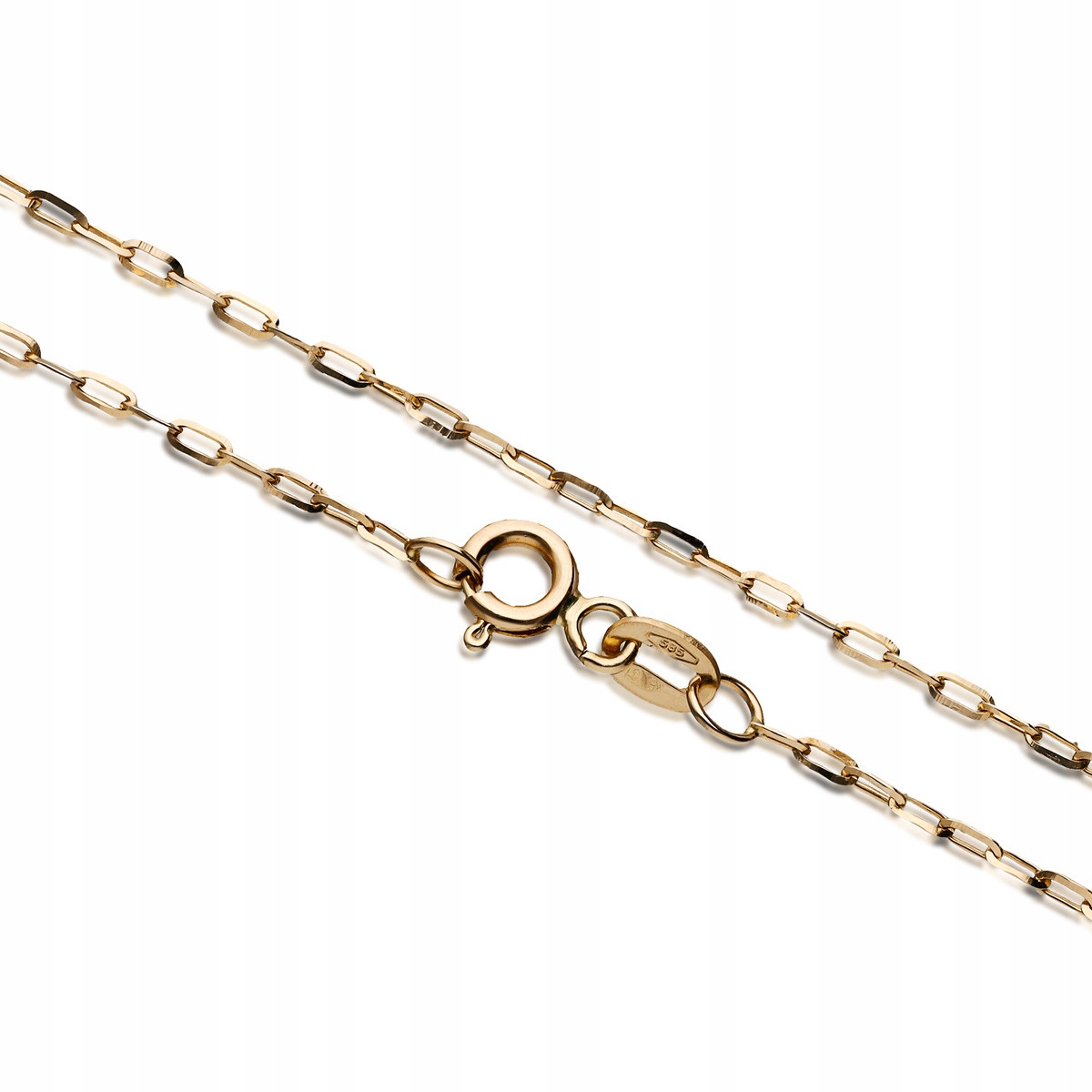 Łańcuszek Złoty Pełny Diamentowany Anker 50CM 585