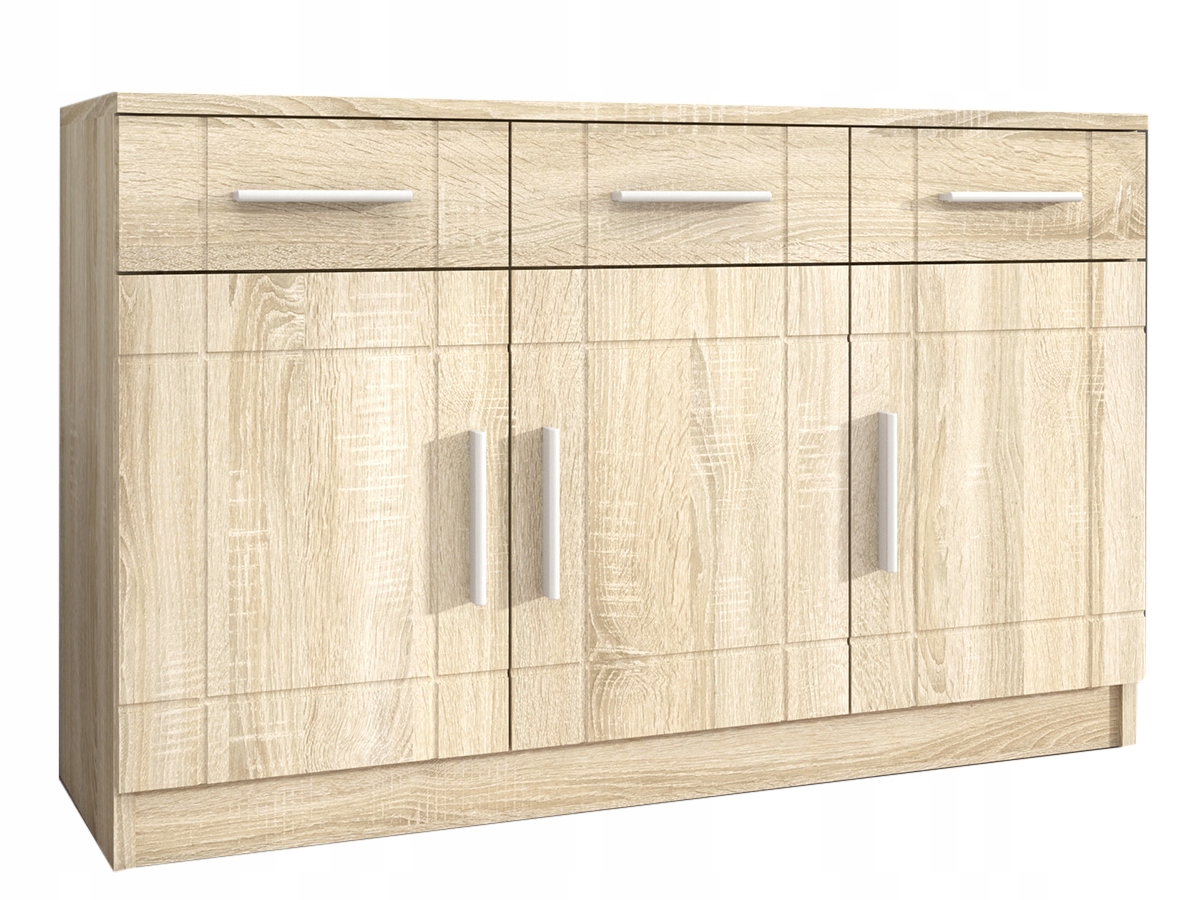 Komoda 3 Zásuvky 3 Přední části Sonoma 104 cm LPK1
