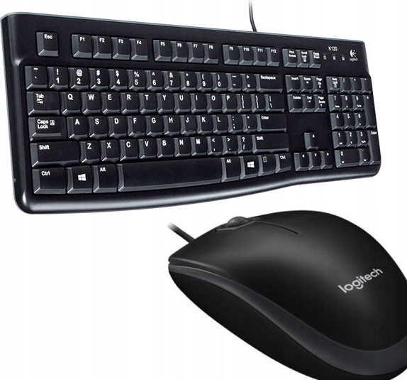 Zestaw cicha membranowa klawiatura + mysz optyczna Logitech K120 + B100