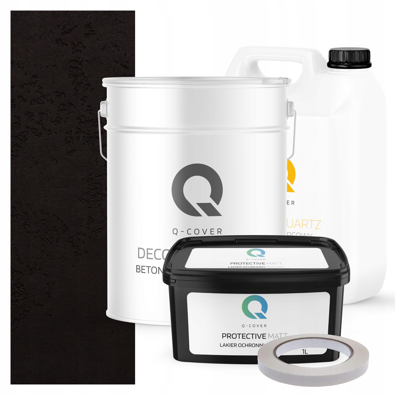 Architektonická Betón Vonkajšia Súprava Čierna Ral 9005 19kg Komplet 10m2