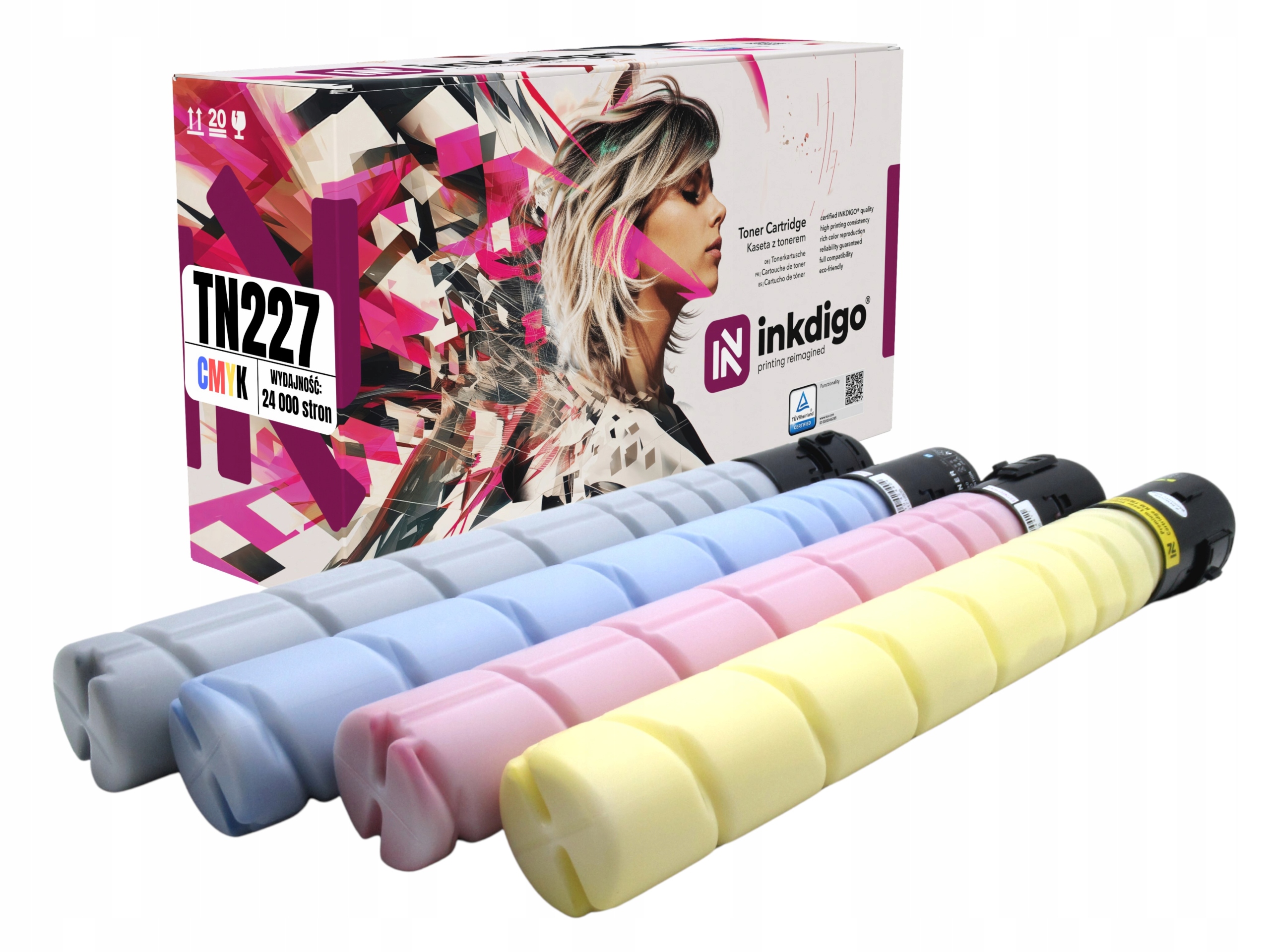 4x Toner do tiskárny Konica Minolta Bizhub C257i náhrada TN227 Cmyk