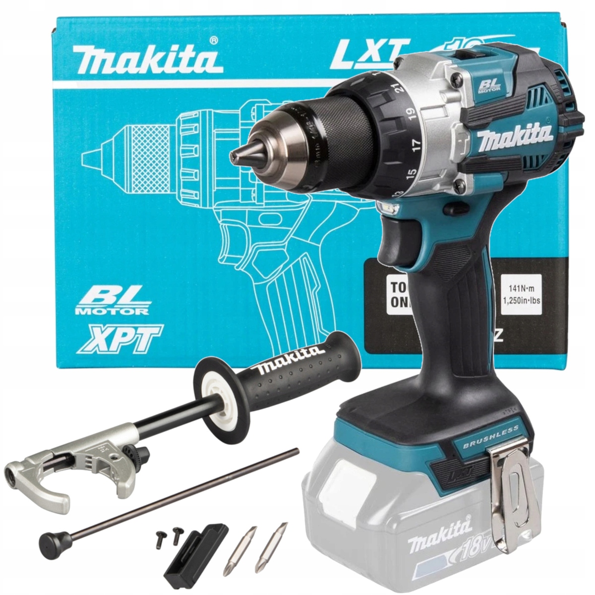 Akumulátorový Aku Vrtačka Příklepový 18V Lxt 141 Nm Makita DHP492Z