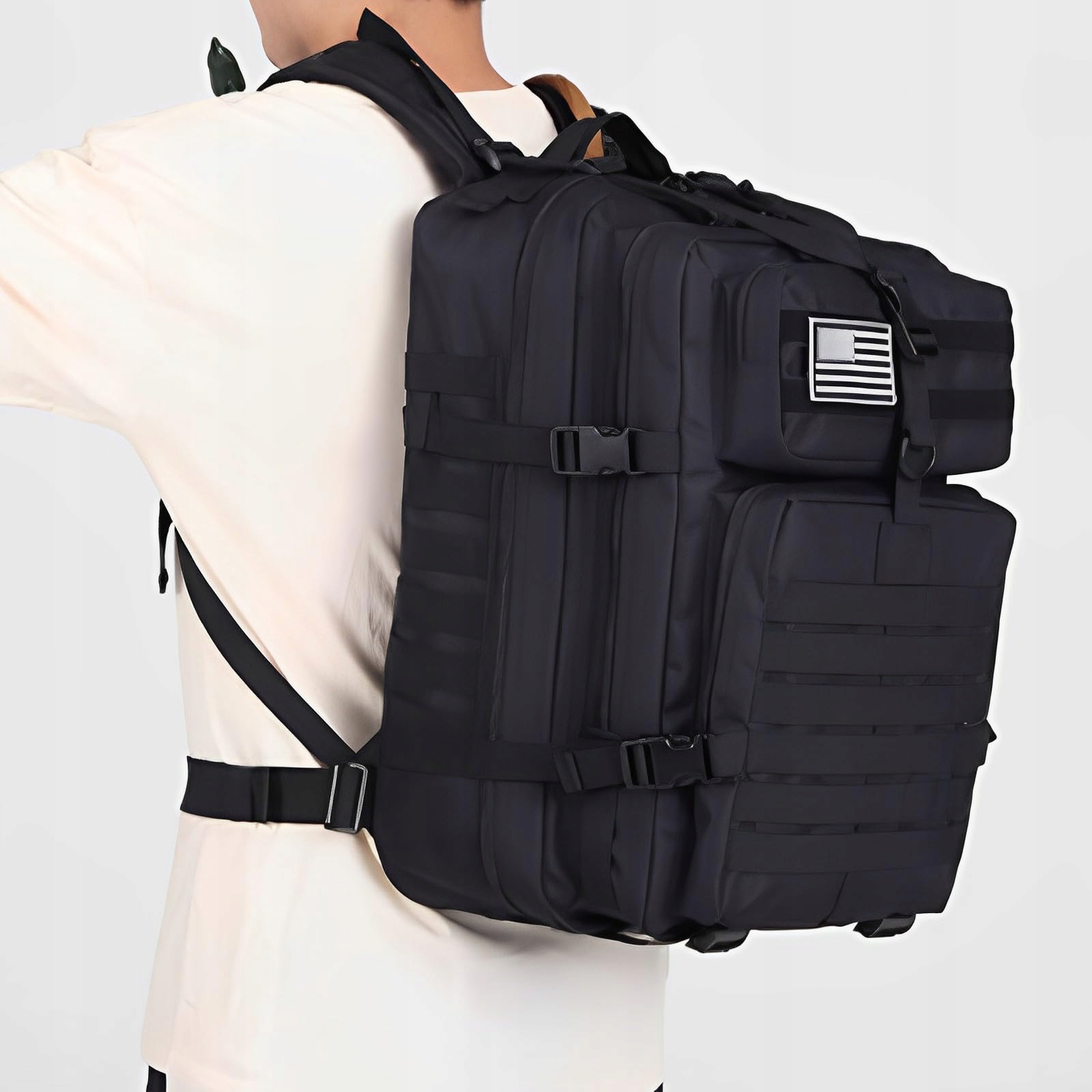 Wojskowy plecak męski, 45 l, outdoorowy, taktyczny, wodoszczelny — miniatura 7
