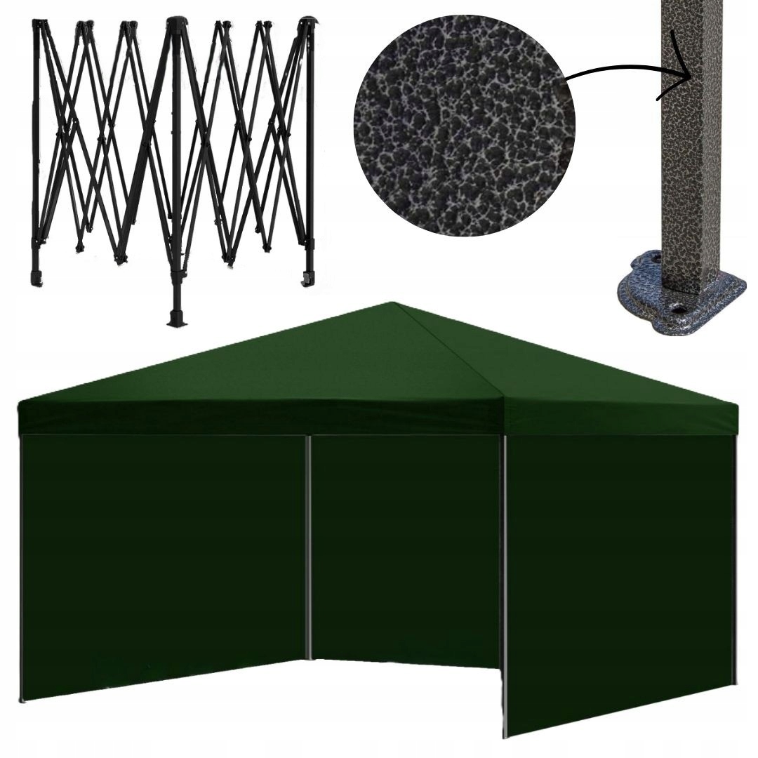 Namiot Ogrodowy Pawilon Ekspresowy Cateringowy Handlowy 3x4,5m Zielony