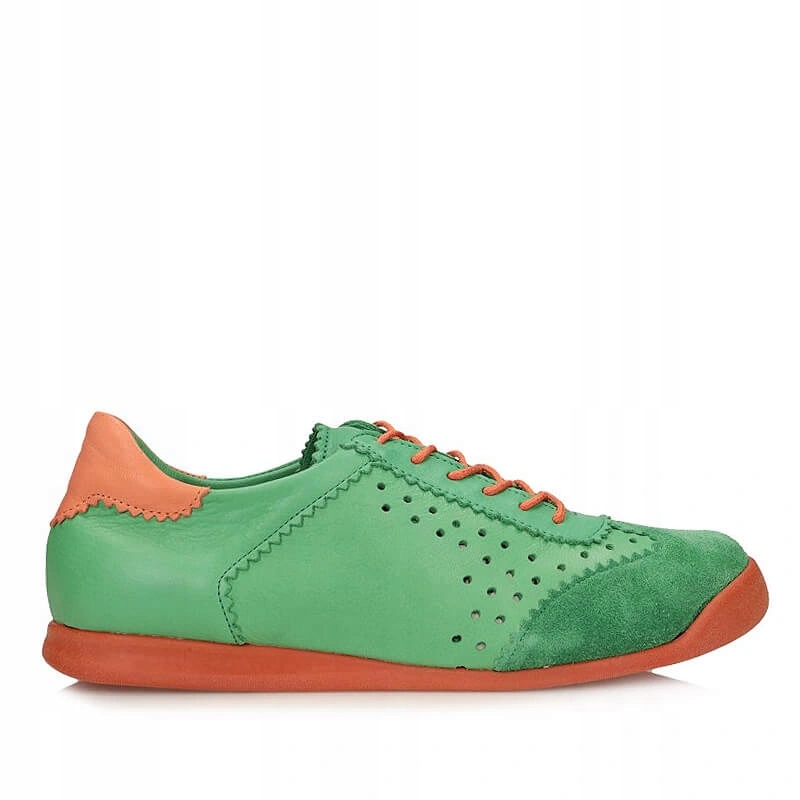 Dámské polobotky Ravini 1608 Fern Green zelené kožené tenisky