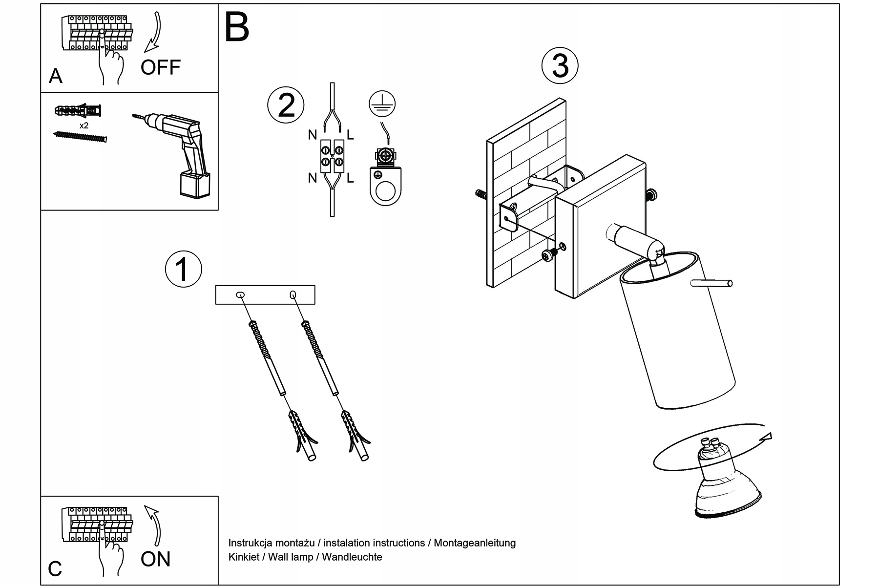 LAMPA ŚCIENNA KINKIET NA ŚCIANĘ RING 1 SOLLUX 09 Kolekcja Ring