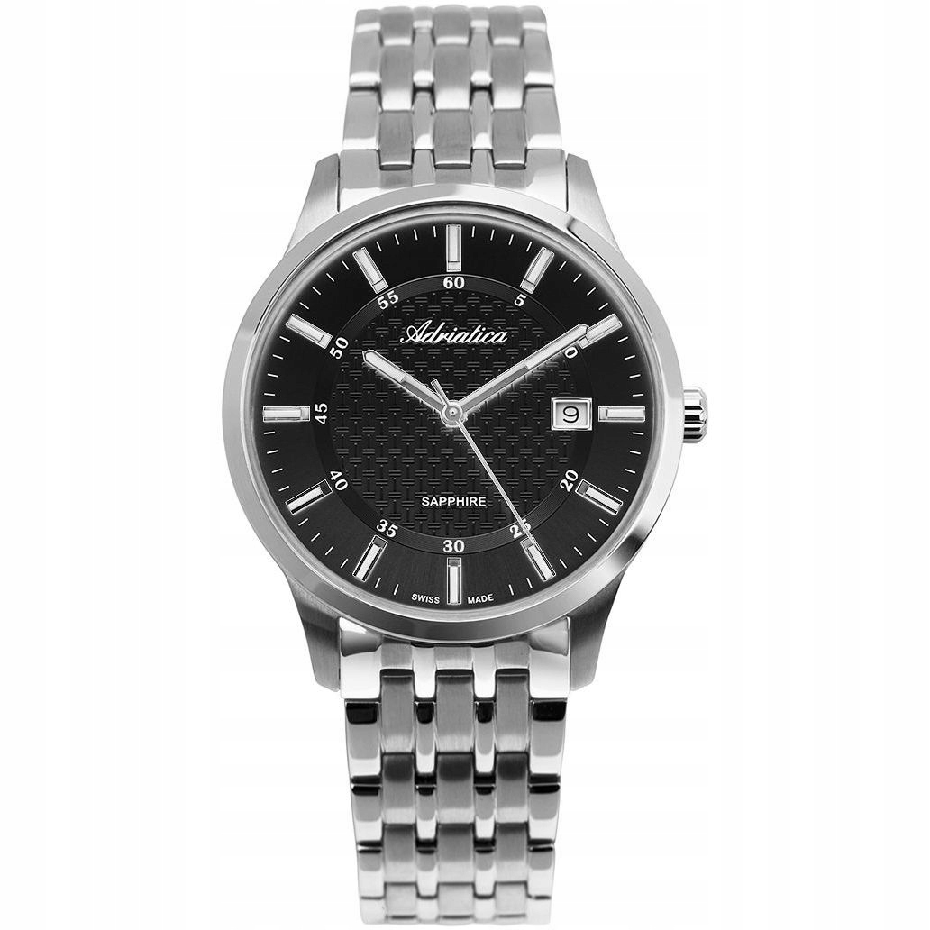 Adriatica pánské hodinky s černým ciferníkem a safírovým sklem A1256.5114Q